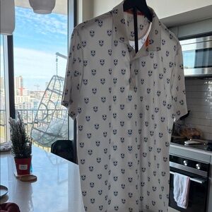 Puma Cream Polo Shirt with Pattern